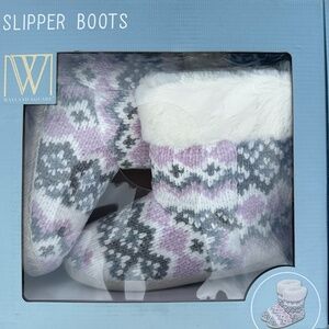 Wayland Square I Knitted Women's Slipper Boots I Super Soft & Comfy! SZ: 7-8